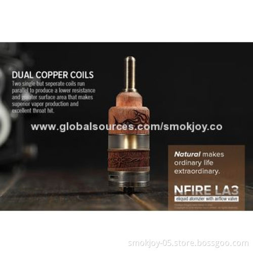 Smokjoy N-fire LA3 Dual-coil Atomizers with Airflow Control System, RDA for 26650 ModNew